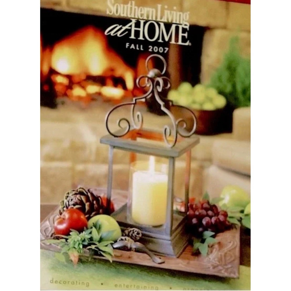 Southern Living at Home Large Drake Lantern 15 1/4" T w/Glass Insert And Hook